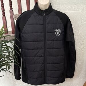 ANTIGUA Men’s Black Raiders Jacket Size XL EUC